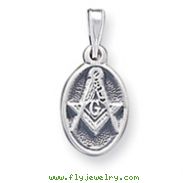 Sterling Silver Antiqued Masonic Charm