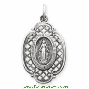 Sterling Silver Antiqued Miraculous Medal