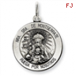 Sterling Silver Antiqued Montserrate Medal