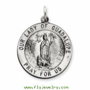 Sterling Silver Antiqued Our Lady of Guadalupe Medal