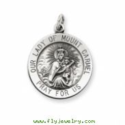 Sterling Silver Antiqued Our Lady of Mount Carmel Medal