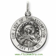 Sterling Silver Antiqued Our Lady of the Assumption Medal