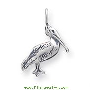 Sterling Silver Antiqued Pelican Pendant