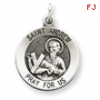 Sterling Silver Antiqued Saint Andrew Medal