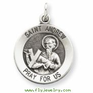 Sterling Silver Antiqued Saint Andrew Medal