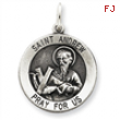 Sterling Silver Antiqued Saint Andrew Medal