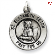 Sterling Silver Antiqued Saint Elizabeth Seton Medal