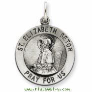 Sterling Silver Antiqued Saint Elizabeth Seton Medal