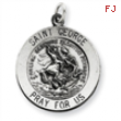 Sterling Silver Antiqued Saint George Medal