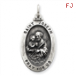 Sterling Silver Antiqued Saint Joseph Medal