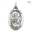 Sterling Silver Antiqued Saint Joseph Medal