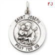 Sterling Silver Antiqued Saint Joseph Medal