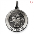 Sterling Silver Antiqued Saint Luke Medal