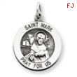 Sterling Silver Antiqued Saint Mark Medal