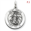 Sterling Silver Antiqued Saint Martha Medal