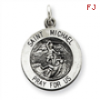 Sterling Silver Antiqued Saint Michael Medal