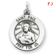 Sterling Silver Antiqued Saint Paul Medal