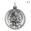 Sterling Silver Antiqued Saint Roch Medal