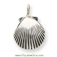 Sterling Silver Antiqued Sea Shell Pendant