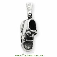 Sterling Silver Antiqued Shoe Charm