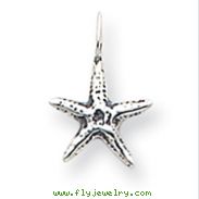 Sterling Silver Antiqued Starfish Pendant