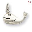 Sterling Silver Antiqued Whale Charm