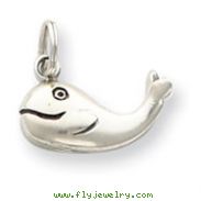 Sterling Silver Antiqued Whale Charm