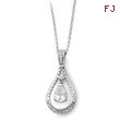Sterling Silver April Cubic Zirconia Stone Never Forget Tear 18