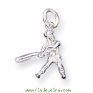 Sterling Silver Baseball Batter Charm