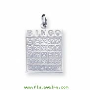 Sterling Silver Bingo Card Pendant