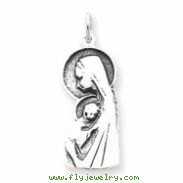 Sterling Silver Blessed Mary & Child Jesus Charm