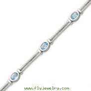 Sterling Silver Blue Topaz Bracelet