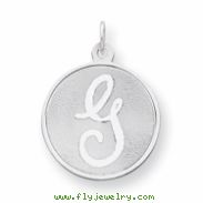 Sterling Silver Brocaded Initial G Charm