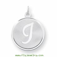 Sterling Silver Brocaded Initial I Charm