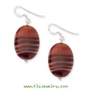 Sterling Silver Brown Sardonyx Dangle Earrings