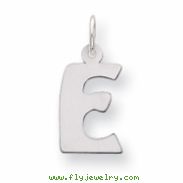 Sterling Silver Bubble Block Initial E Charm