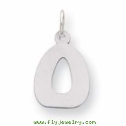 Sterling Silver Bubble Block Initial O Charm