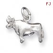 Sterling Silver Bull Charm