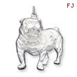 Sterling Silver Bull Dog Charm