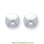 Sterling Silver Button Earrings