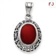 Sterling Silver Carnelian Pendant