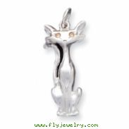 Sterling Silver Cat Charm