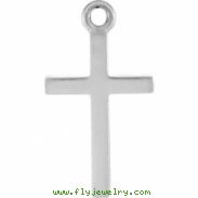 Sterling Silver CHARM Mounting 16.12X08.86 MM Polished POSH MOMMY COLL CROSS CHARM