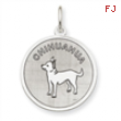 Sterling Silver Chihuahua Disc Charm