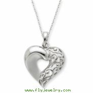 Sterling Silver Close To My Heart 18in Necklace
