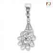 Sterling Silver Clown w/ Flower Charm