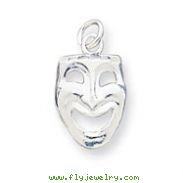 Sterling Silver Comedy Mask Charm