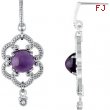 Sterling Silver COMPELTE WITH STONES AMETHYST AND DIAMOND ROUND 08.00 MM Polished NONE