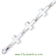 Sterling Silver Crosses Bracelet