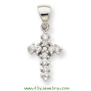 Sterling Silver Cubic Zirconia Cross Pendant